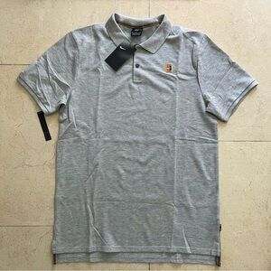 Nike / Court Polo Shirt Mens Medium Grey Challenge Tennis 934656-036